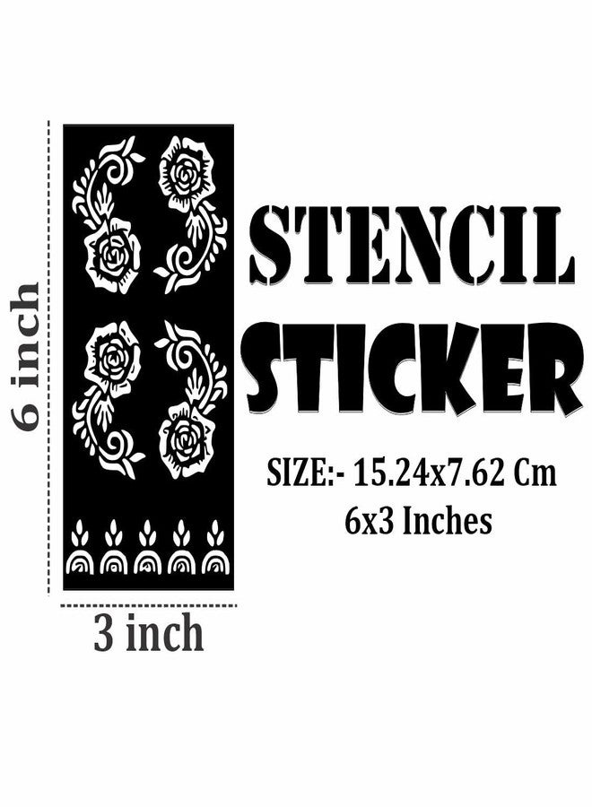 Komstec Detailed Mehndi Stencil Stickers for Quick Decoration Experience Kids can Decorate notebooks, Drawings, or School Projects with Stencil Stickers - Image 4